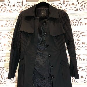 Black BEBE trench coat